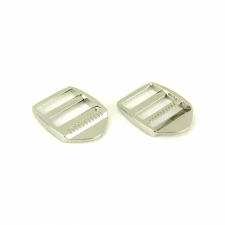 1-Inch Nickel Ladder Lock Slider Buckles – Pair (Sallie Tomato) 1