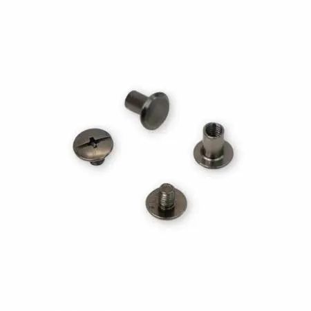 12-Pack Of 8Mm Gunmetal Chicago Screws – Hardware For Bags & Accessories 1
