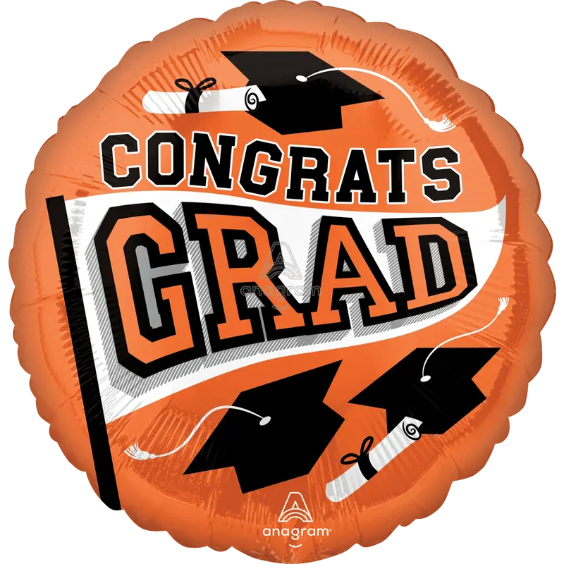 18-Inch Orange 'Be True' School Spirit Balloon – Graduation Theme 1