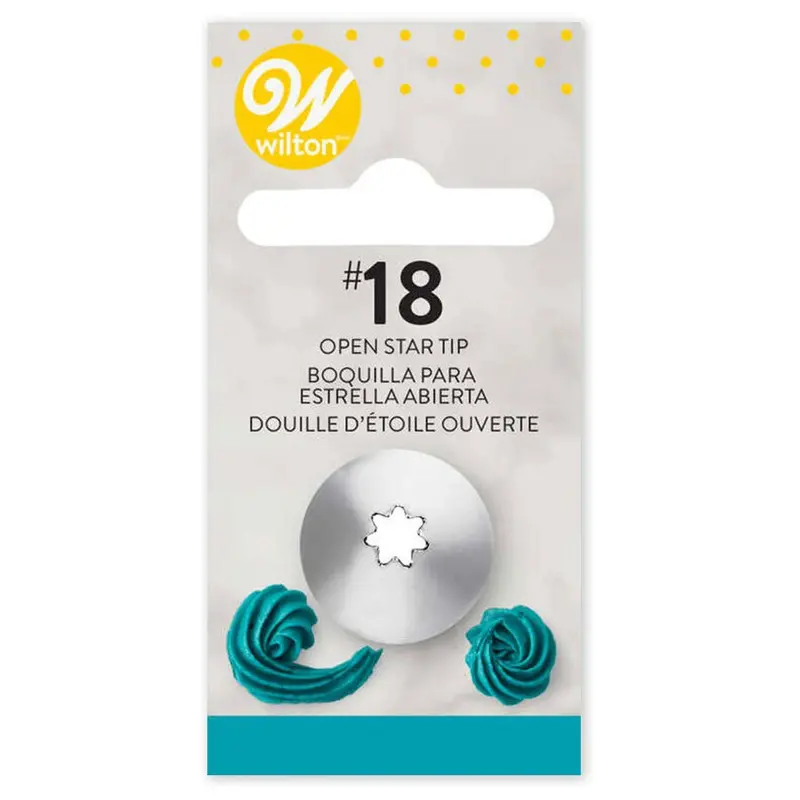 #18 Open Star Piping Tip For Icing – Single Unit 1