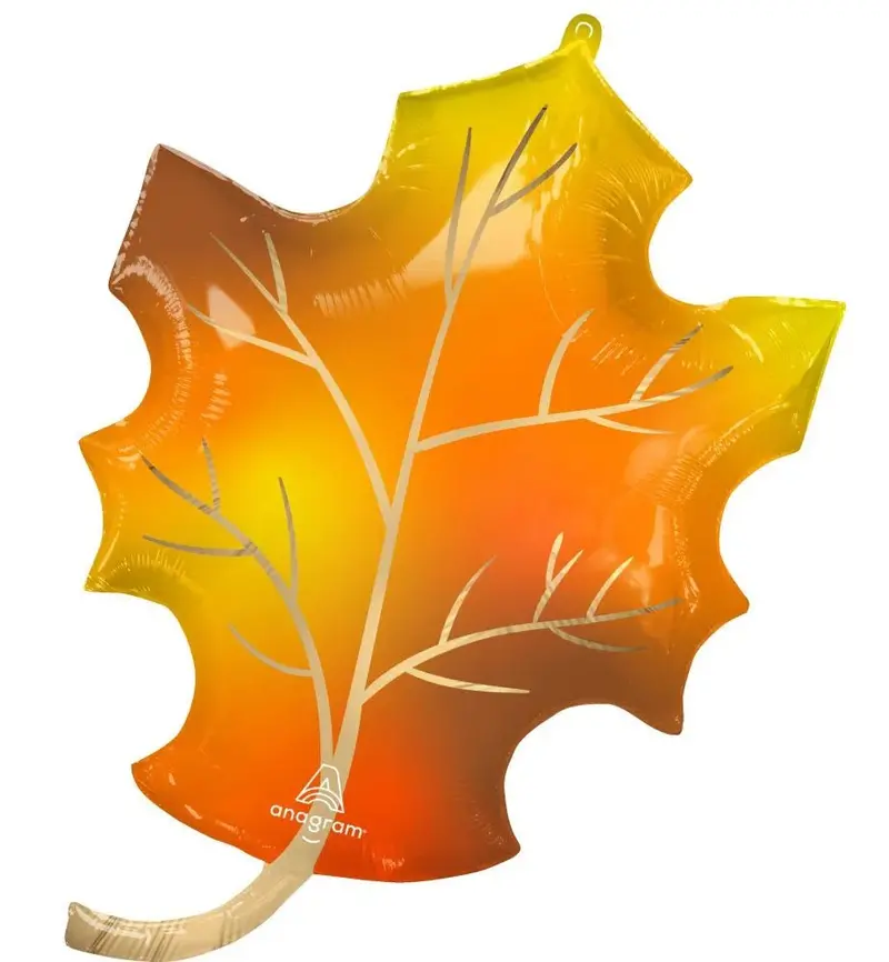 34-Inch Fall Leaf Supershape Balloon – Oversized Decor 1