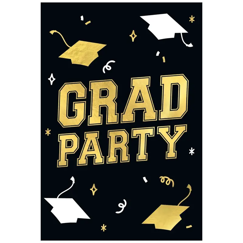 6.25" X 4.25" Customizable Graduation Party Invitations (8-Pack) 1