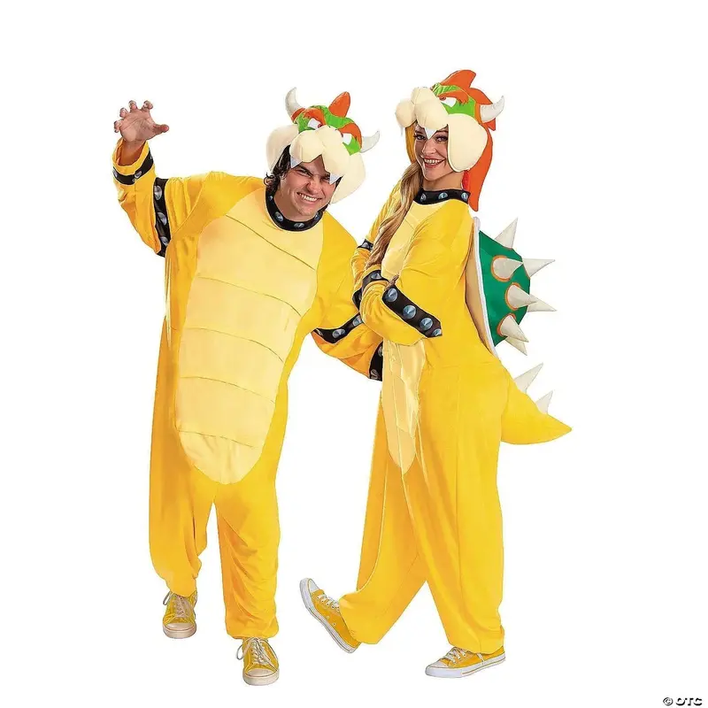 Adult Bowser Hooded Jumpsuit Costume – Large/Extra Large 1