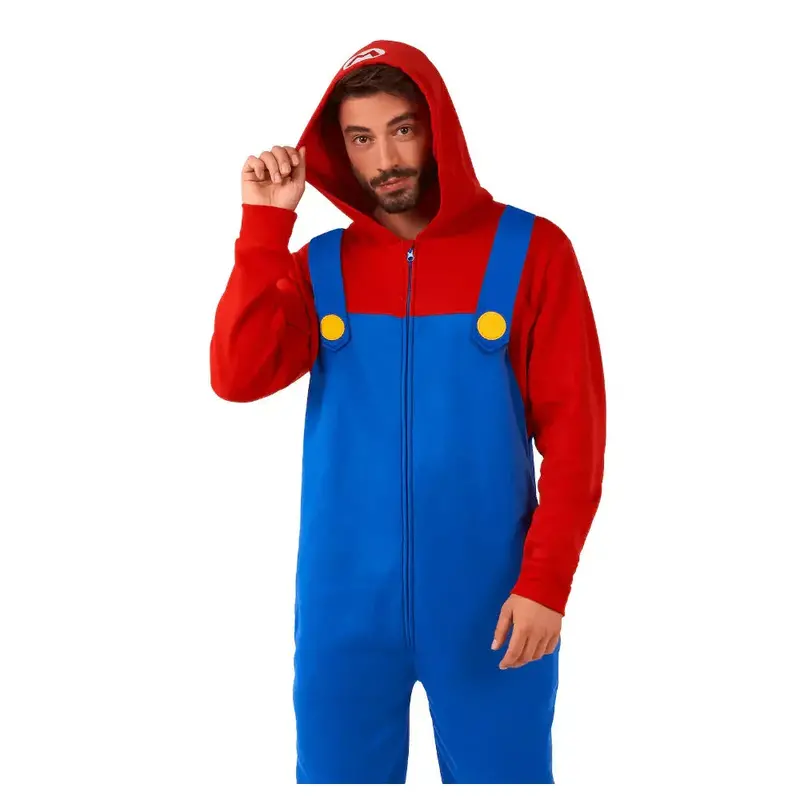 Adult Mario Onesie Costume – Official-Style Plush Outfit For Fans 1