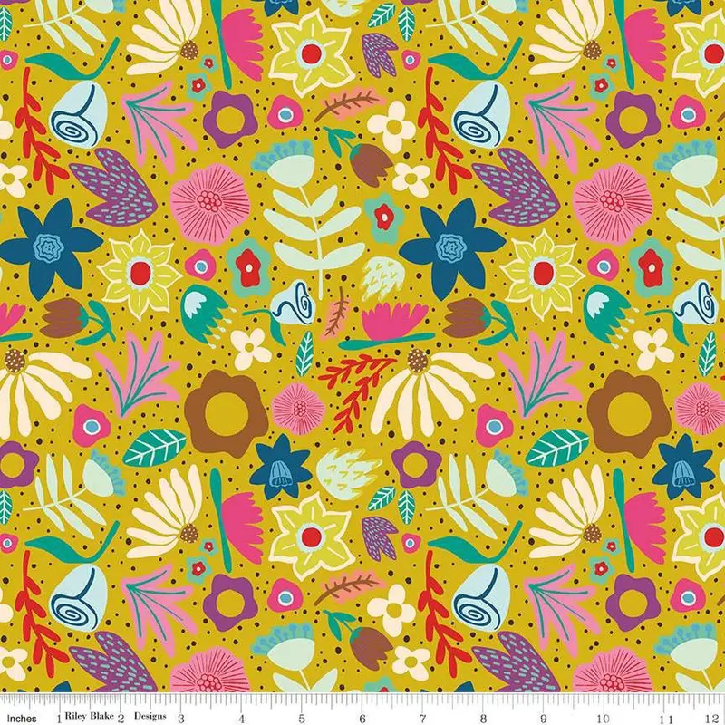 Along The Way Curry Cotton Fabric – The Genesis Of A Journey Line 1