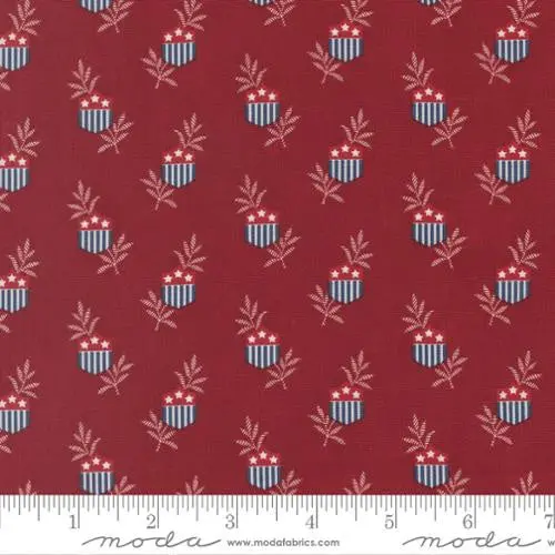 American Gatherings Iii Deep Crimson Cotton Fabric - Sku 49320-13 1