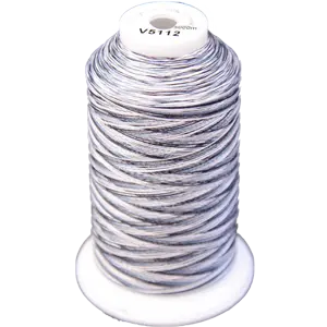 Artisan Variegated Embroidery Thread – Salt & Pepper Ombre (5000M, Code V5112) 1