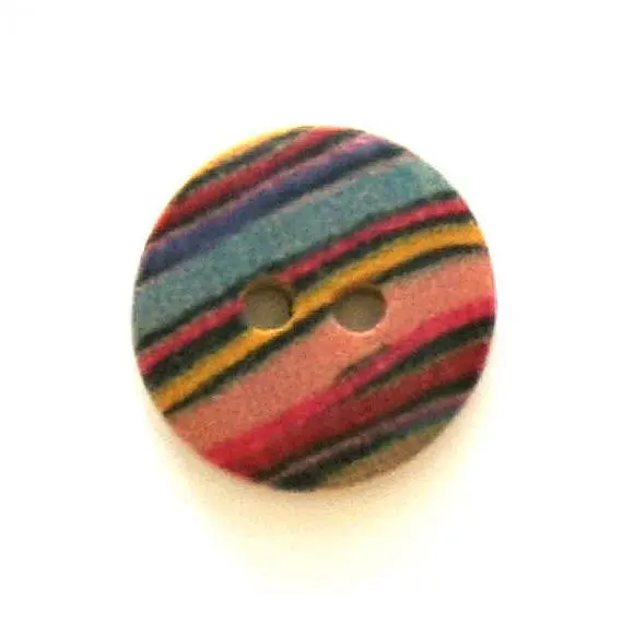 Assorted Wooden Buttons – 15Mm With Unique Grain Patterns 2