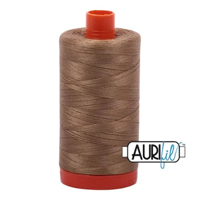 Aurifil 50-Weight Cotton Thread In Toast (Color 6010) – 1422 Yards 1