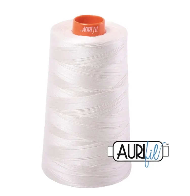 Aurifil 50Wt Cotton Mako Thread – Muslin (Color 2311), 6452-Yard Cone 1