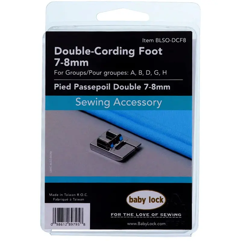 Baby Lock 7–8Mm Double Cording Foot For Raised Trim Applications 1