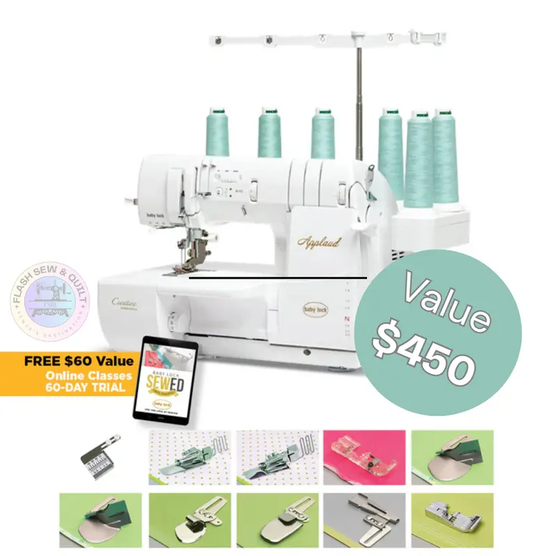Baby Lock Applaud Creative Serger – Top-Cover Stitch Machine With Advanced Features 1