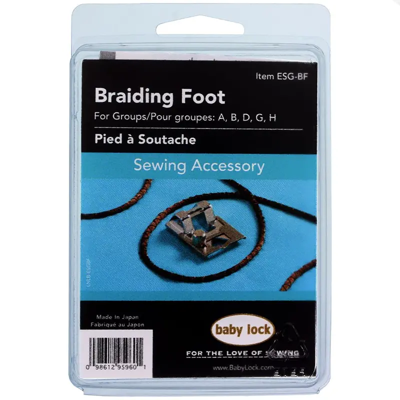 Baby Lock Braiding Foot For Decorative Corded Trims 1