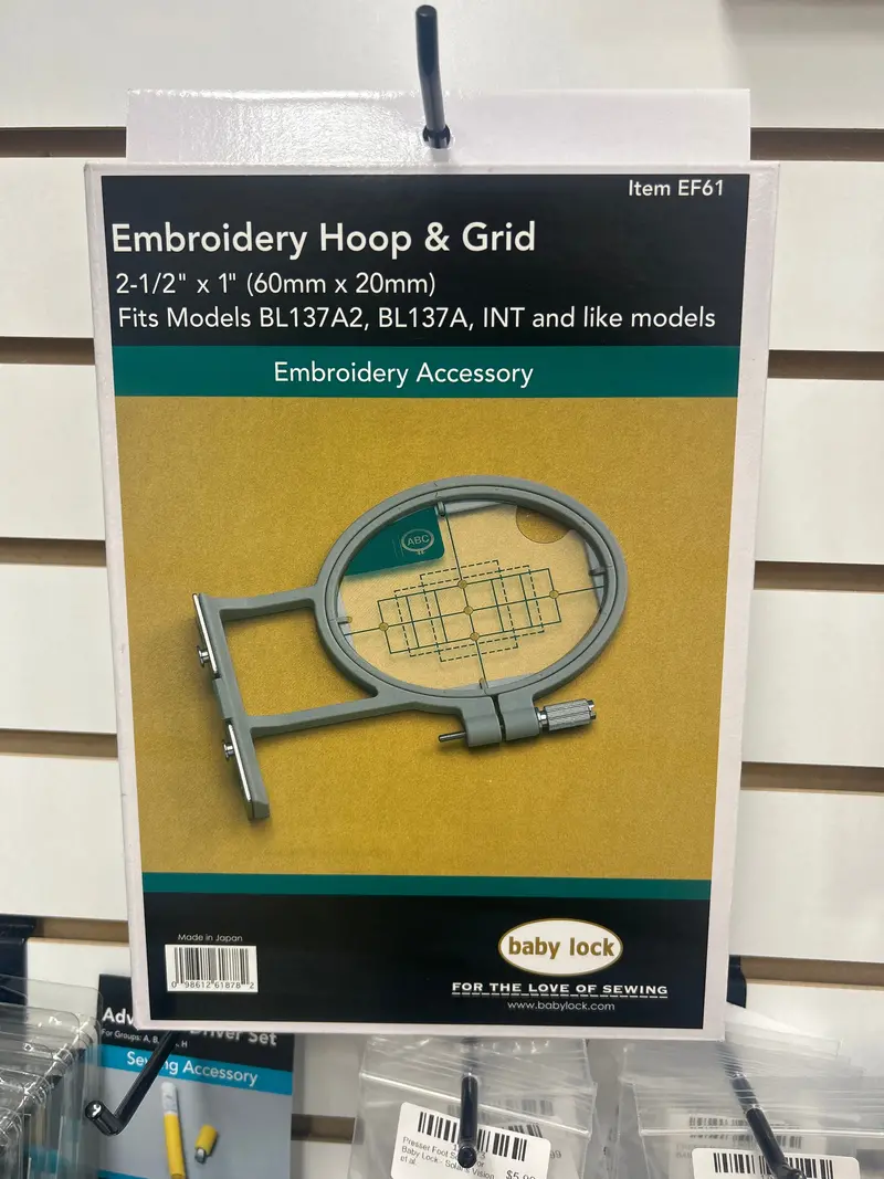 Baby Lock Ef61 Mini Embroidery Frame & Grid (2.5" X 1") 1
