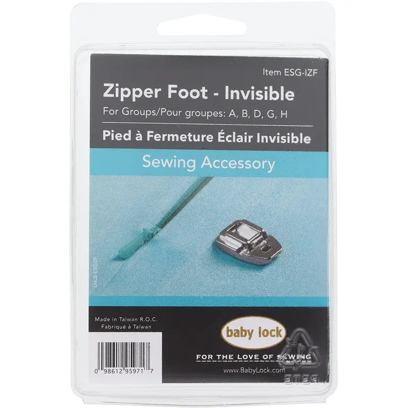 Baby Lock Invisible Zipper Foot For Esg Machines 1