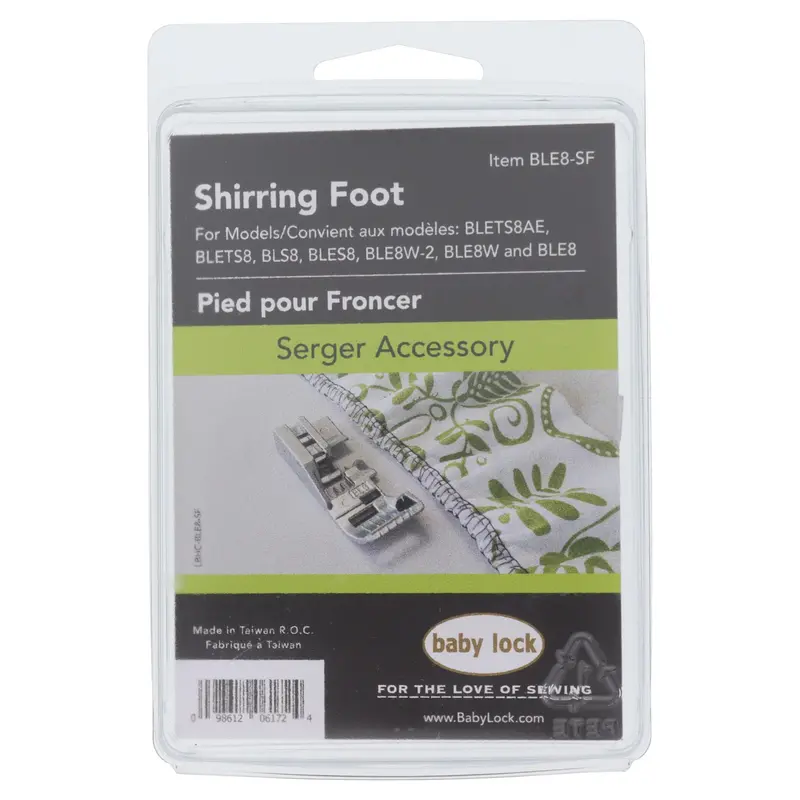 Baby Lock Shirring Foot For Elasticized Gathered Effects – Model Ble8-Sf 1