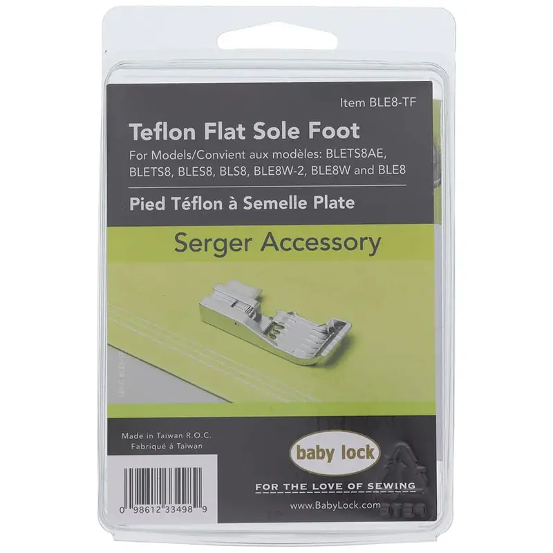 Baby Lock Teflon-Coated Serger Foot For Ble8 Machines 1