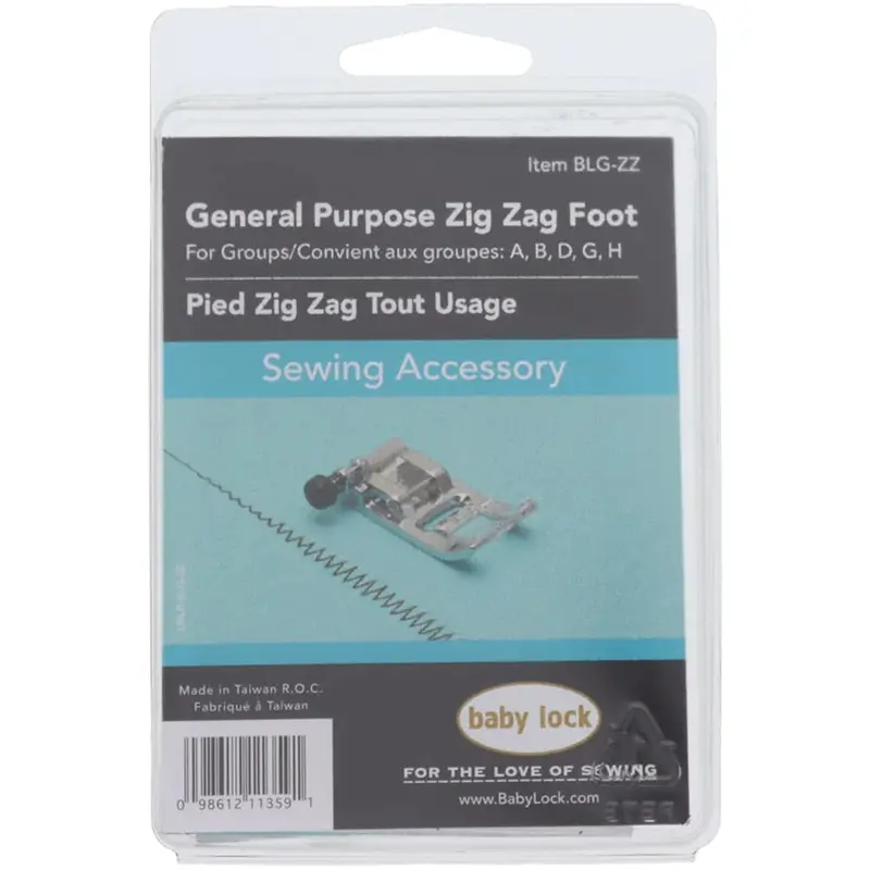 Baby Lock Zigzag Presser Foot For Versatile Stitches – Model Blg-Zz 1