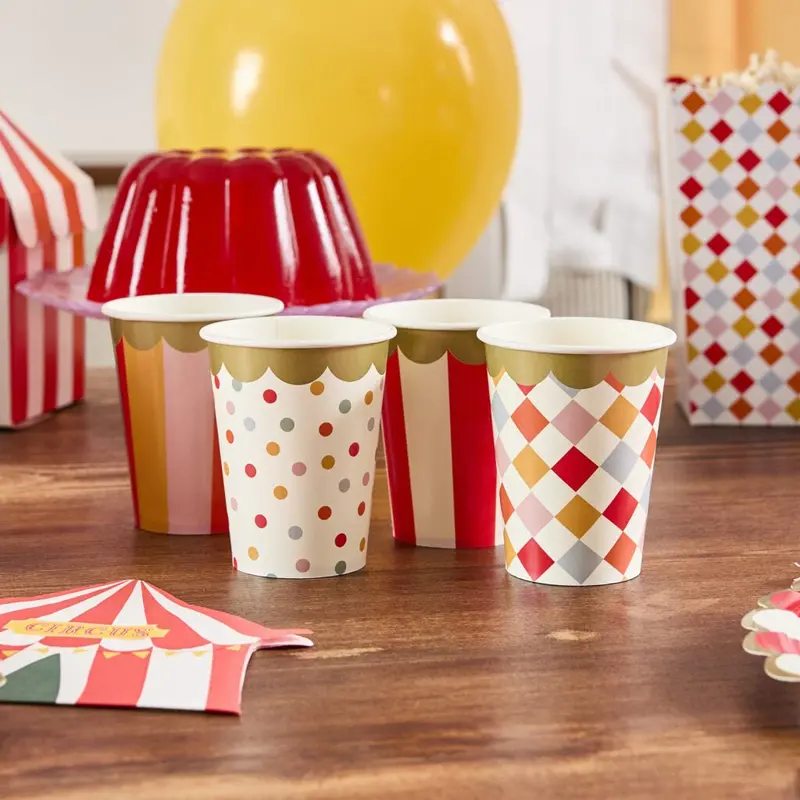 Big Top Circus Paper Cups (8-Pack) 1