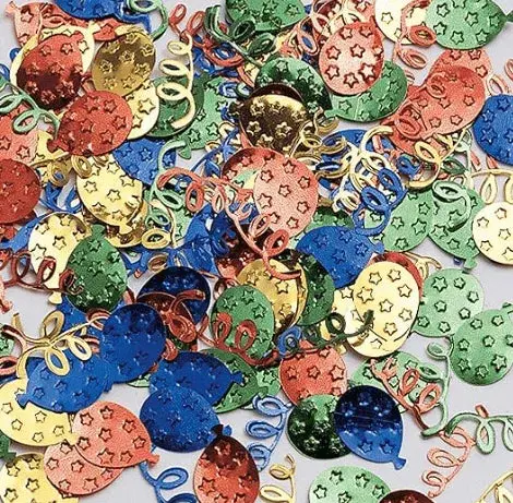 Birthday Confetti Mix – Streamers, Balloon Shreds & Metallic Bits (0.5 Oz) 1