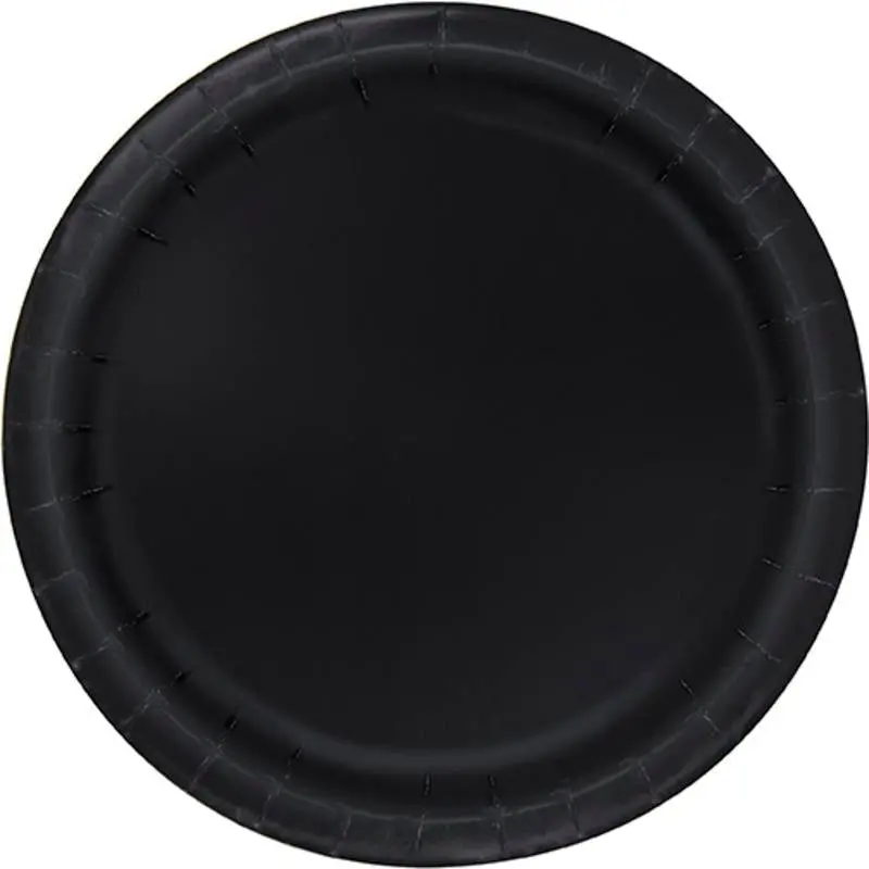Black 7-Inch Disposable Paper Plates – Set Of 50 1