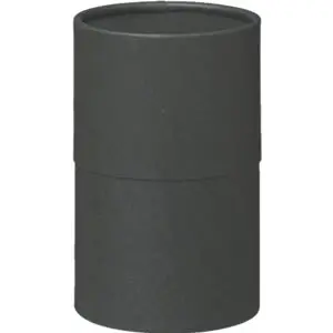 Black Cylindrical Paper Canister – Compact 67 × 103 Mm Storage Container 1