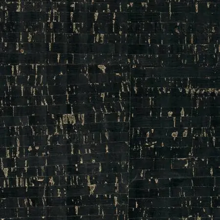Black & Gold Flecked Natural Cork Fabric – Half-Yard Sheet 1