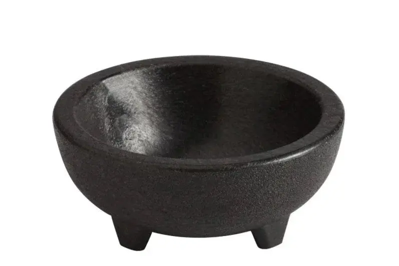 Black Plastic Molcajete Bowl – 4-Ounce Serving Size 1