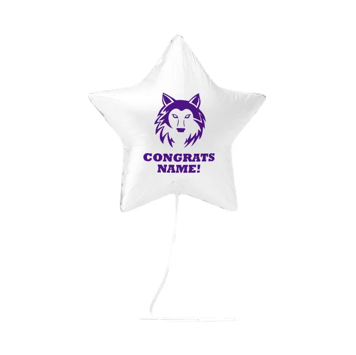 Blue Valley Northwest High School Graduation Balloon – 17-Inch Custom Congrats Design 1