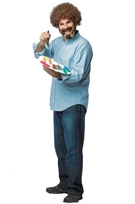 Bob Ross Costume Kit – Happy Little Artist Themed Ensemble 1