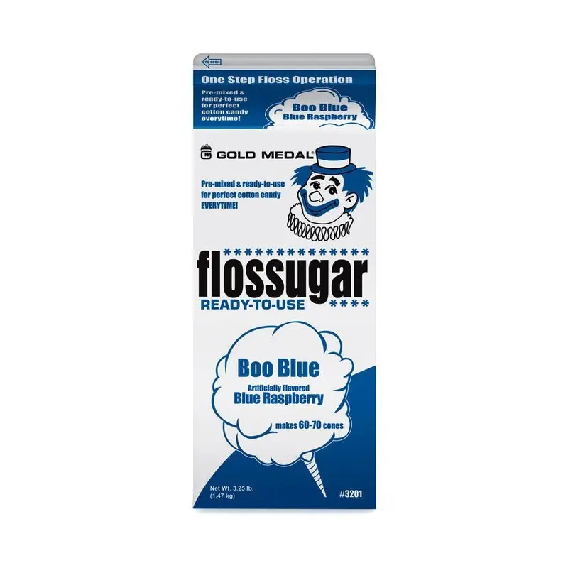 Boo Blue Raspberry Cotton Candy Floss – 3.25 Lb Bulk Bag 1