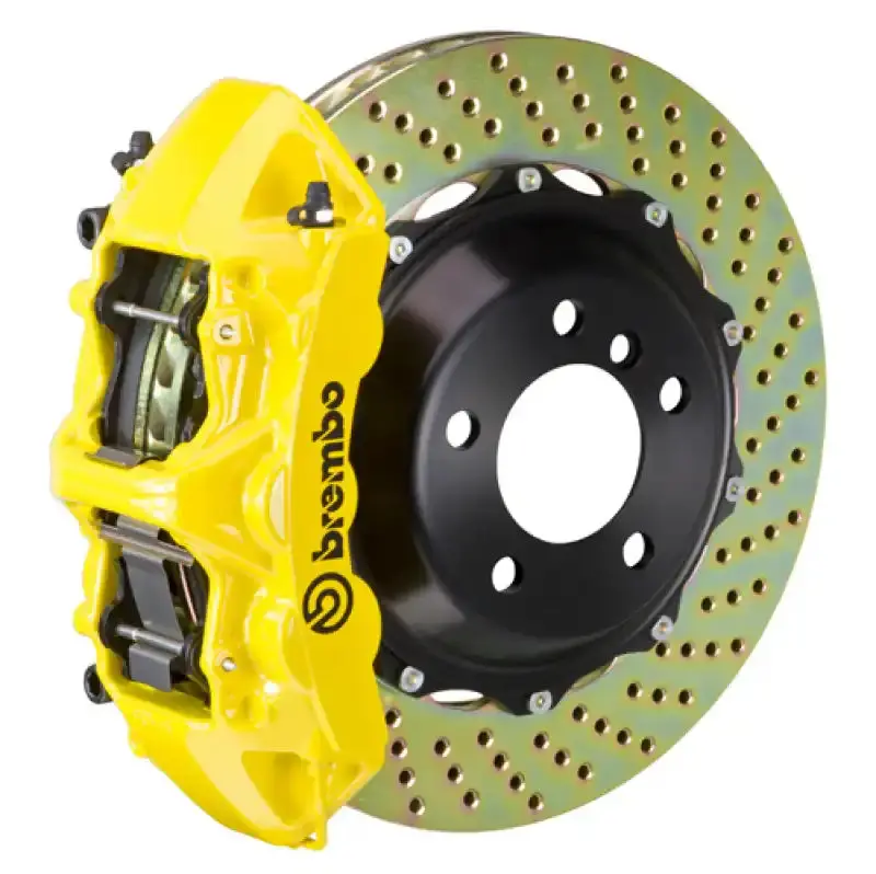 Brembo Front Big Brake Kit For 1988–1991 Ferrari Testarossa – 6-Piston Calipers With Drilled 380X32Mm Two-Piece Rotors (Yellow Finish) 1