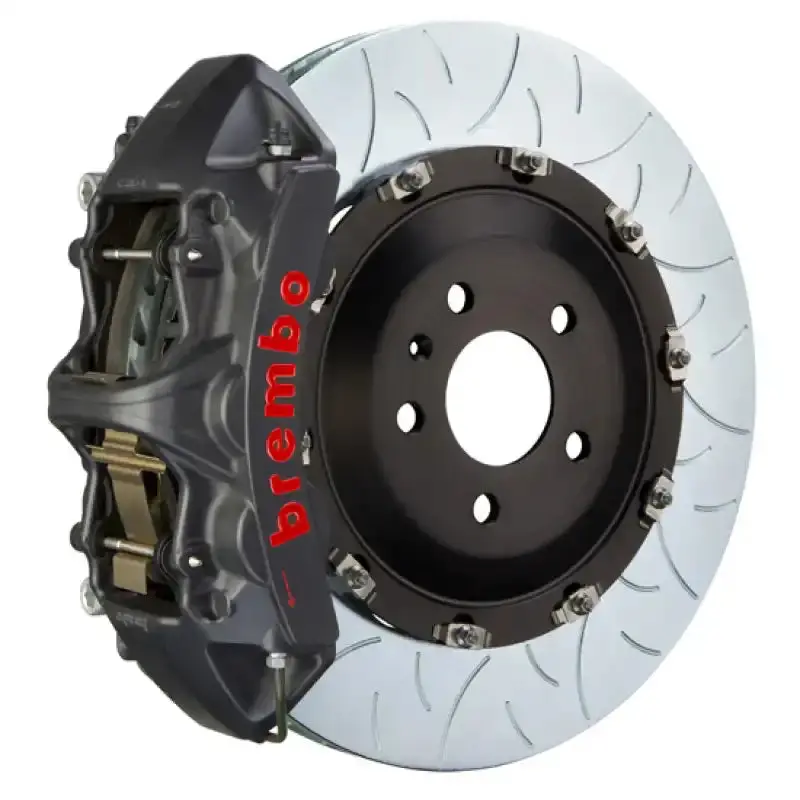 Brembo Front Gts Big Brake Kit For 2008–2014 Mercedes-Benz C63 Amg (Excluding Black Series) – 6-Piston Calipers, 405X34Mm Two-Piece Slotted Rotors, Black Ha Finish 1