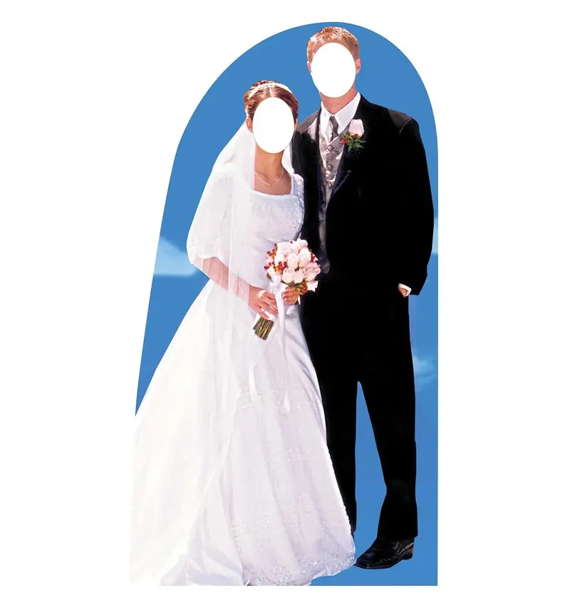 Bride And Groom Photo Stand-In Cardboard Cutout – Made To Order (10–14 Day Processing) 1