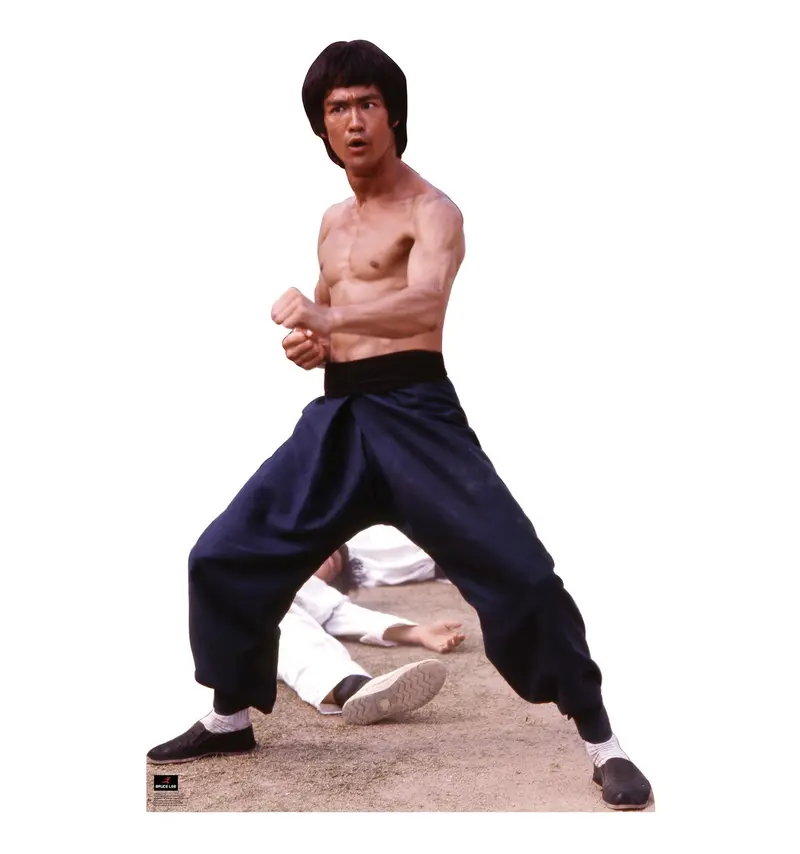 Bruce Lee Fight Stance Life-Size Cardboard Cutout – Martial Arts Tribute, Custom Printed In 10–14 Days 1