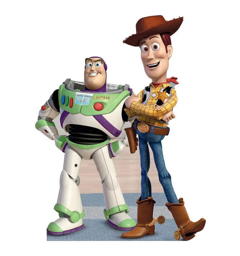 Buzz & Woody Life-Size Cardboard Cutout – Toy Story Duo, Custom Printed, Ships In 10–14 Business Days 1
