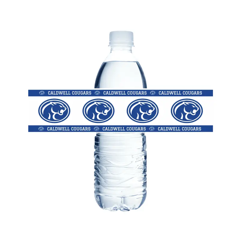Caldwell High School Custom Water Bottle Labels – 8.5 X 2 Inches | 6-Pack 1