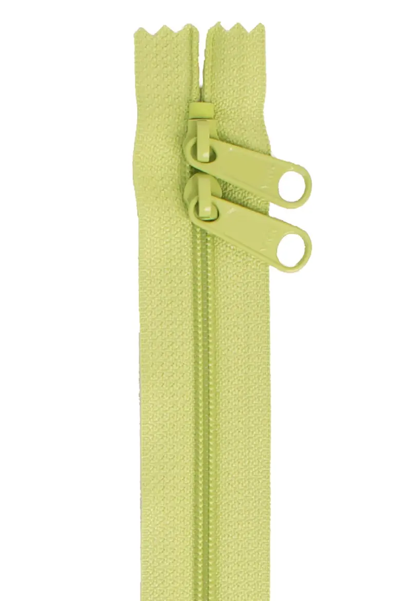 Chartreuse Double-Slide 30-Inch Handbag Zipper By Byannie 1
