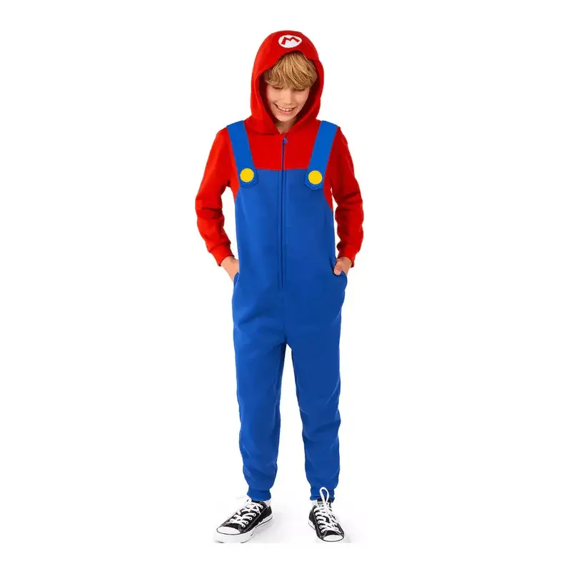 Child Mario Onesie Costume – Comfortable & Colorful Nintendo-Inspired Wear 1