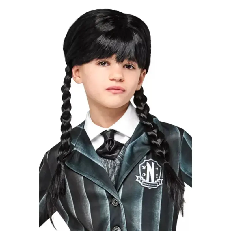 Child'S Wednesday Addams Wig – Officially Inspired Costume Accessory 1