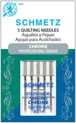 Chrome-Finish Quilting Machine Needles — Size 90/14, 5-Pack 1