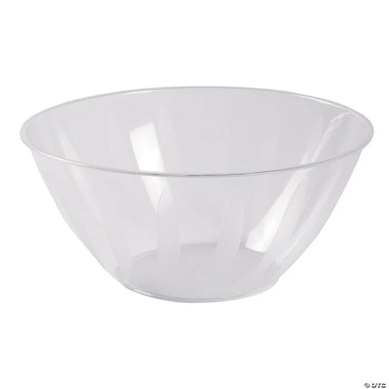Clear Oval Plastic Serving Bowl – 5-Quart Capacity, Single Unit 1