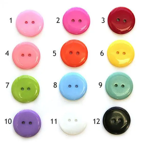 Colorful Resin Buttons – 23Mm Round, Mixed Palette 1