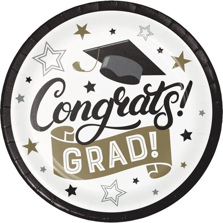 'Congrats, Grad!' Party Plates – 9-Inch, 8-Pack 1