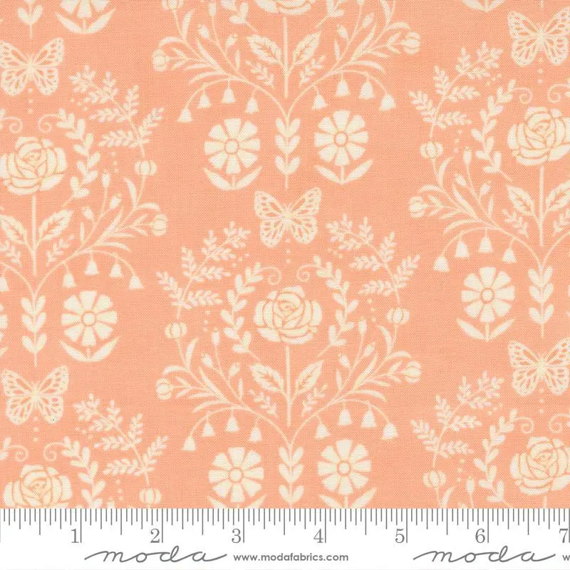 Coral Print Cotton Fabric – Kindness Collection #56152 (24) 1