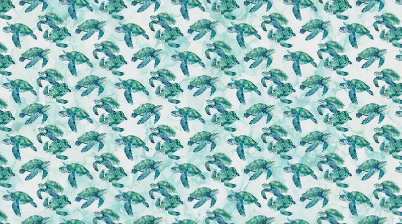 Coral Reef Turtles On White Multi Cotton – Northcott Quilting Fabric 1