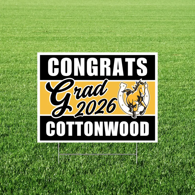 Cottonwood High School Graduation Yard Sign – 24" X 18", Murray, Ut 1