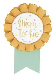 Custom 'Mom-To-Be' Baby Shower Badge – Stylish Single Accessory 1
