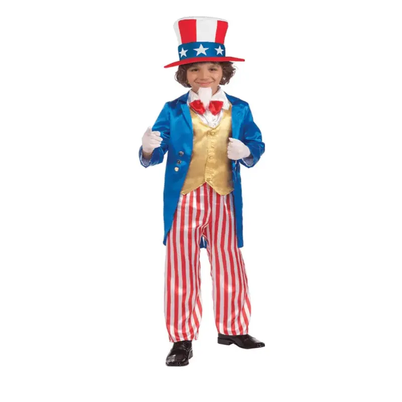 Deluxe Uncle Sam Child Costume – Complete Patriotic Outfit Kit 1