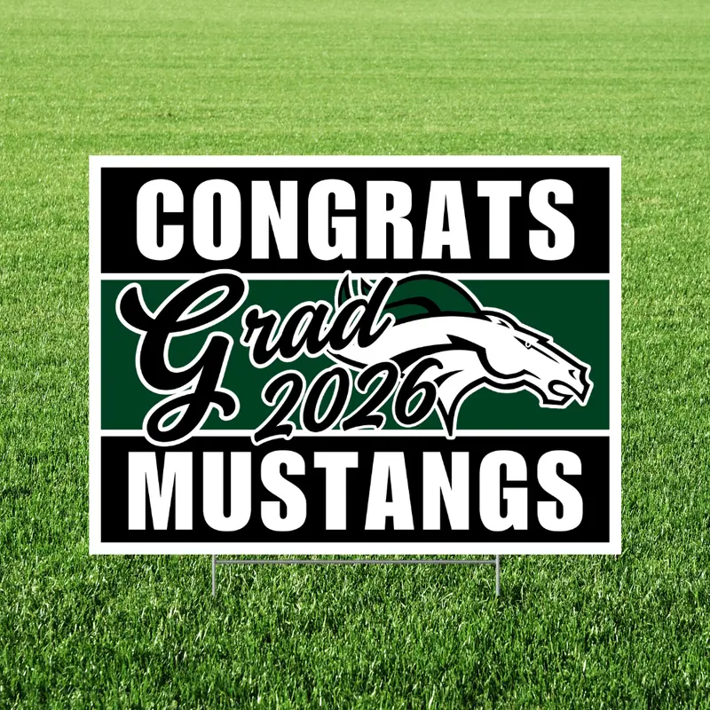 Eagle High School Graduation Yard Sign – 24" X 18", Id 1
